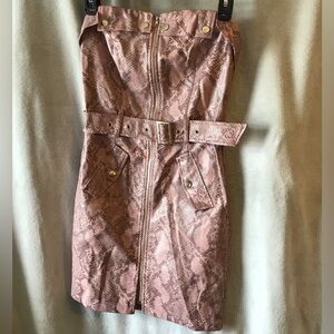 Fashion Nova faux leather zipper dress